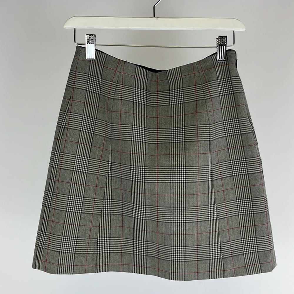 Aritizia Babaton Hopper Modern Check Mini Skirt